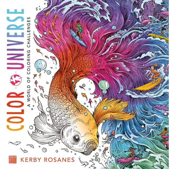 Color Universe: A World of Coloring Challenges, 80 pages (Paperback)