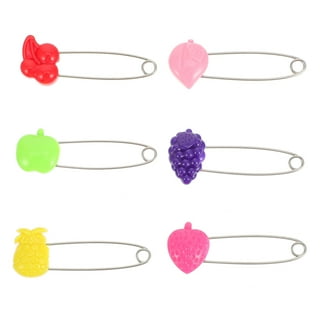 30pcs Plastic Head Safety Pin Long Safety Pin Animal Safety Pin Baby Diaper  Pin 