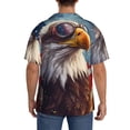 thumbnail image 3 of Kdxio Men's Hawaiian Shirt for Men Short Sleeve Shirt Bald Eagle Pilot Summer Casual Holiday Beach Button Down T-Shirts, 3 of 5