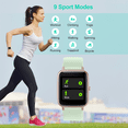 thumbnail image 2 of Willful Smart Watch for Women Men, Heart Rate & Sleep Tracker, Smart Wristwatch Compatible with Android & IOS Phone, Mint Green-Gold, 2 of 6