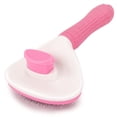 thumbnail image 1 of SHAR Self-Cleaning Brush, Dog Cat Rabbit Pet Grooming Brush - Easy to Remove Loose Undercoat, Pet Massager Tool Suitable for Long or Short Haired Pets,Pink, 1 of 5