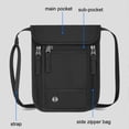 thumbnail image 3 of RFID-Blocking Neck Passport Pouch, Anti-Theft Travel Document Wallet with Adjustable Strap, Water-Resistant & Breathable for Secure Travel，Black, 3 of 7