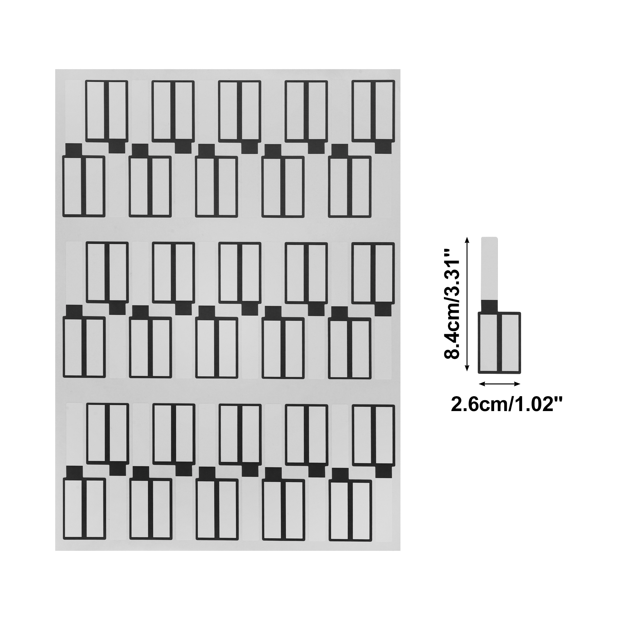 Unique Bargains P-Type Handwritten New Model Gift Stickers 3.31"x1.02" 6 Pcs Black
