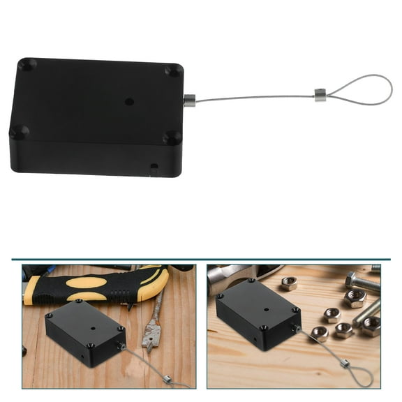 NICEXMAS Adjustable Retractable Cable Lock with Steel Wire for Anti-Theft Security and Automatic Locking Mechanism