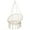 Cream White, variant on Outsunny Patio Hammock Chair, Hanging Rope Hammock Swing for Indoor & Outdoor Use with Backrest, Cotton-Polyester Blend, Fringe Tassels, Dark Grey