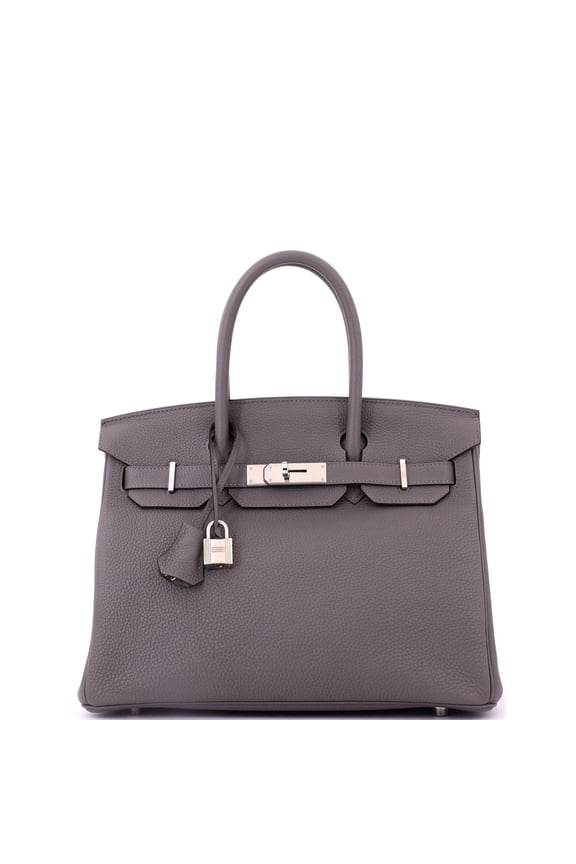 Pre-Owned Birkin Handbag Grey Togo with Palladium Hardware 30 By Rebag