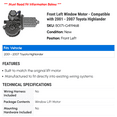 thumbnail image 2 of Front Left Window Motor - Compatible with 2001 - 2007 Toyota Highlander 2002 2003 2004 2005 2006, 2 of 2