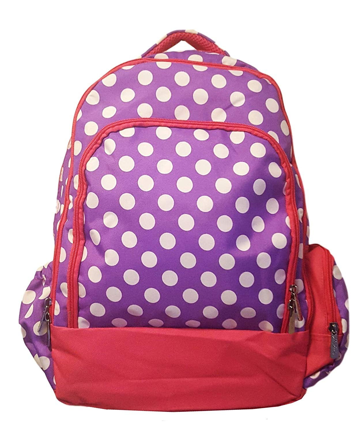 Purple Polka Dot Back to School Backpack