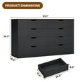 thumbnail image 2 of Afuhokles Wood Dresser 8 Drawer Double Tier Dresser, Modern Wood Chest of Drawer for Living Room, Bedroom, Black, 2 of 7