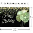 thumbnail image 3 of Fondo verde de feliz cumpleaños de 7x5 pies, brillo dorado brillante, puntos brillantes, dulce 16th Girls, fondo de fotografía para mujeres, decoración de fiesta para adultos JFHHH pequeña, 3 of 3
