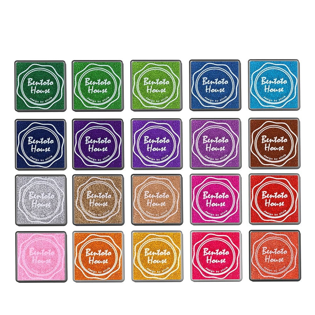 20 Pcs Multicolored Giant Ink Pads Stamp Pads for DIY Craft