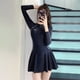 thumbnail image 2 of Traje de baño de un solo cuerpo de manga larga para mujer, traje de baño de un solo cuerpo que cubre el vientre, adelgazante, conservador, deportivo, súper hada ins, viento, aguas termales, 2 of 6