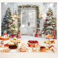 thumbnail image 3 of Winter Christmas Backdrop, Xmas Tree Door Snow Photography Backdrop, New Year Banner Party Decoration Studio Props for Photo Videos, 7X5ft, 3 of 5
