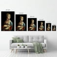 thumbnail image 4 of Smile Art Design Lady with an Ermine by Leonardo Da Vinci Canvas Wall Art Canvas Print Famous Art Painting Reproduction Fine Art Oil Paintings Home Decor Ready to Hang- Made in USA- 36x24, 4 of 4