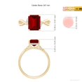 thumbnail image 5 of ANGARA Lab Grown 3 Ct Nature-Inspired Ruby Hidden Halo Engagement Ring for Women in 14K Yellow Gold (Size-9x7mm) | July Birthstone, Anniversary, Jewelry Gift for Women | Lab-Grown Ruby Ring, 5 of 8