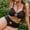 Black, variant on Sakmal Bikini Sets for Women Plus Size Padded Two Piece Swimwear Holiday Solid Black Womens Swimsuits L