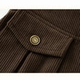 thumbnail image 6 of HAOTAGS Big Girls Corduroy Pleated Mini Skirt, Pocket-Detail High-Waist Casual School Skirt Khaki 7-8 Years, 6 of 10