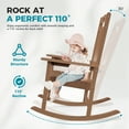 thumbnail image 3 of Ciokea Outdoor Rocking Chair All-Weather HDPE Oversize Porch Rocker Chairs for Patio Garden Backyard Brown, 3 of 8