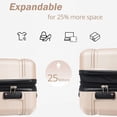 thumbnail image 2 of POWANLI 3Pcs Luggage Sets New Model Expandable ABS Hardshell,Luggage Hardside Lightweight Durable Suitcase sets Spinner Wheels Suitcase with TSA Lock 20''24''28''(Champagne), 2 of 7