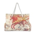 thumbnail image 2 of DIXRUYEE Beach Cooler Travel Tote Bags Beach Bag Fashion The Horse Of Flames Printed, 2 of 7