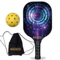 thumbnail image 1 of Pickleball Factory PB0006-9-G Pro Pickleball Paddle - Circles Beginner Pickleball Near Me - Best Lightweight Pickleball Paddle, Glassfiber Graphite, 1 of 1