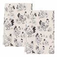 thumbnail image 2 of Vintage Rooster Farmhouse Kitchen Towels Set of 2, Grey Farm Animals Absorbent Dish Towels for Kitchen, Microfiber Hand Towel, Quick Drying Tea Towel for Cleaning Decorative Dishcloths, 2 of 7