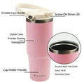 thumbnail image 5 of AQUAPHILE 30 oz Insulated Water Bottles with Straw Lid, Double Walled Vacuum Stainless Steel Travel Tumbler with Handle and Straw, Wide Mouth Thermos Bottle, Pink, 5 of 8
