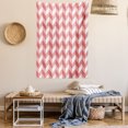 thumbnail image 2 of Coral Tapestry, Retro Abstract Geometric Striped Pattern with Chevron Zigzags Triangular, Wall Hanging for Bedroom Living Room Dorm Decor, 60W X 80L Inches, Coral Dark Coral White, by Ambesonne, 2 of 5