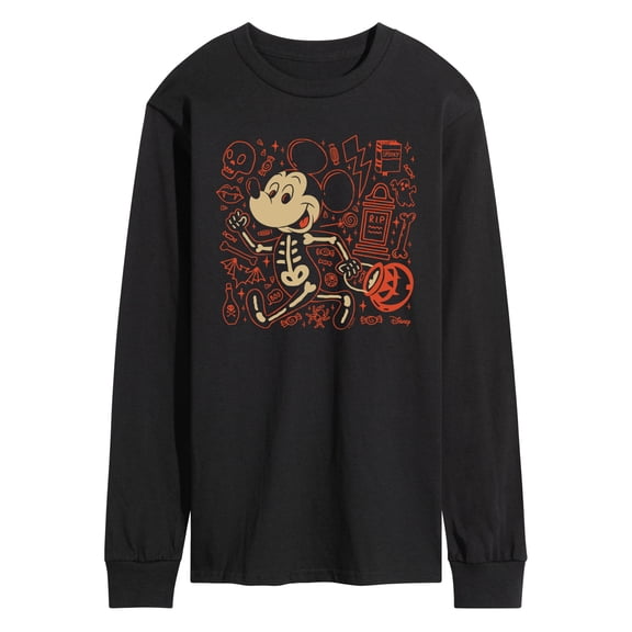 Disney - Mickey Hallow Doodles - Men's Long Sleeve Graphic T-Shirt