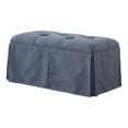 thumbnail image 3 of Furniture of America Hampton Fabric Upholstered Storage Bench in Blue, 3 of 7