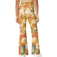 thumbnail image 3 of DISNIMO Orange Flower Flare Yoga Pants for Women Soft High Waist Bootcut Pants Bootleg Stretch Tummy Control Workout Leggings for Kids Bell Bottom Pants for Girls 5-6, 3 of 7