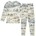 thumbnail image 2 of FORMRS Long Sleeve Top and Pants Pajama Set for Niños 2-Piece Sleepwear, Sizes 18M-8Y, Snowy Mountains, 2 of 6