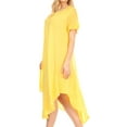 thumbnail image 3 of Sakkas Everyday Essentials Cap Sleeve Caftan Dress / Cover Up - Yellow - One Size, 3 of 6