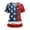 Deep Red, variant on Plus Size 250th Anniversary USA Shirt V Neck 1776 Scrub Tops Short Sleeve Stars Stripes Nurse Uniform Shirt with Pockets Wine 5XL