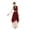 Burgundy, variant on Women Printed Praise Dance Overlay Dress Sleeveless Irregular Hem Worship Dance Dress Blue S