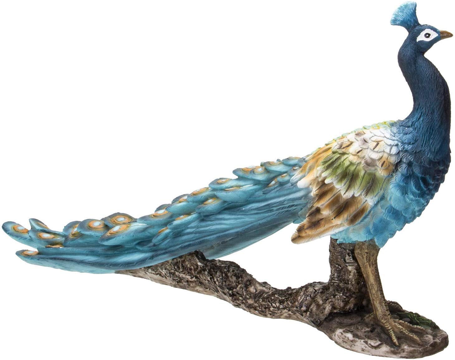 Ebros Realistic Animal Beautiful Peacock Home Decor Resin Figurine 14