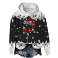 thumbnail image 1 of EHQJNJ Hoodie pour Femmes 2024 Sweat à Capuche Automne et Hiver Imprimé Verre Rouge Col Rond Manches Longues Décontracté Sport (2) Sweat à Capuche Mignon pour Femmes Sweat Graphique Femmes Mignon, 1 of 4