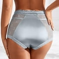 thumbnail image 3 of JDEFEG Underwear Women Pack Comfy Sexy Lace Edge Underwear for Women Love Mesh High Waist Ice Silk Women's Triangles High Waisted Ladies Panties Grey Size Xl, 3 of 6