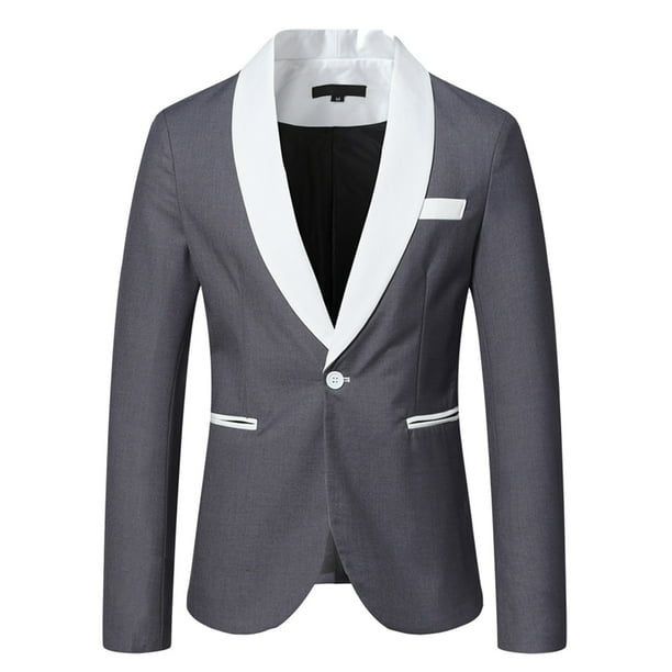 LBECLEY Mens Suit Classic Suits for Men Mens Open Slim Fit One Button