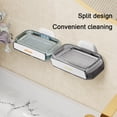 thumbnail image 2 of 2Pcs Adhesive Bar Soap Holder with Drip Tray Bathroom soap Dish Holder for Shower Wall Double Layer Soap Tray Kitchen Sink Sponge Holder - Style:Style 3;, 2 of 5