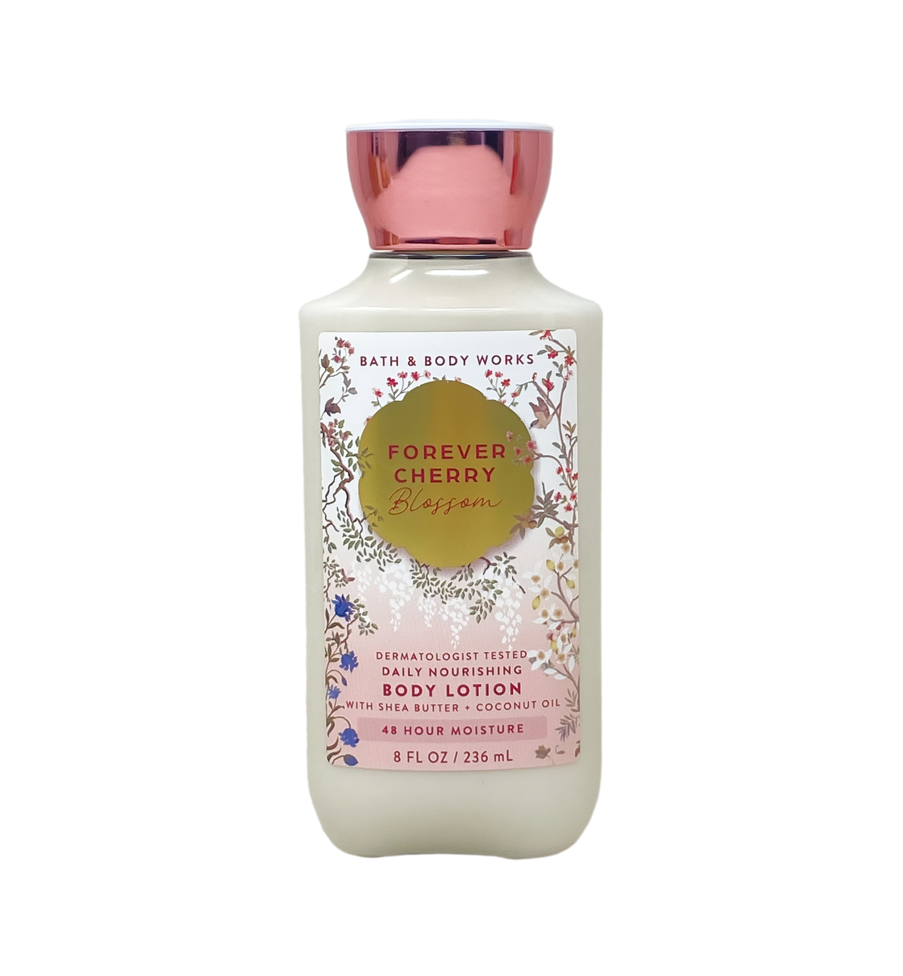 Bath & Body Works Forever Cherry Blossom Body Wash and Daily Nourishing Body Lotion with a Zen Garden Bar Soap