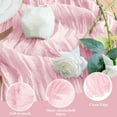 thumbnail image 2 of 6 Pcs Cheesecloth Table Runner 10ft, Boho Gauze Cheese Cloth Table Runners for Baby Shower Decoration Wedding Party Garden Farmhouse, Pink, 2 of 7