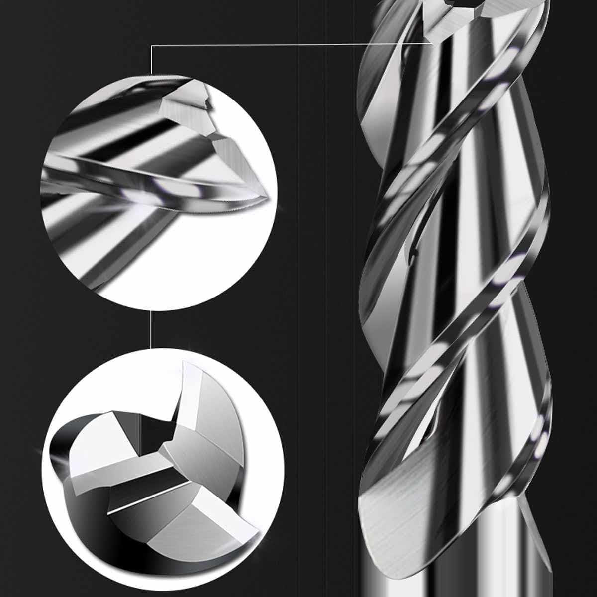 Gamvdout End Mill Bits, Large Size Cutting 3 Flute End Mills Drill Bit Tool, Metric HSS CNC Lathe Straight Shank Cutter Tool Various Sizes for Milling of Kinds of Metal