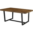 thumbnail image 1 of Table à Manger Moderne de Style Ferme avec Plateau en Planches Solides en Chêne Rustique, 1 of 5