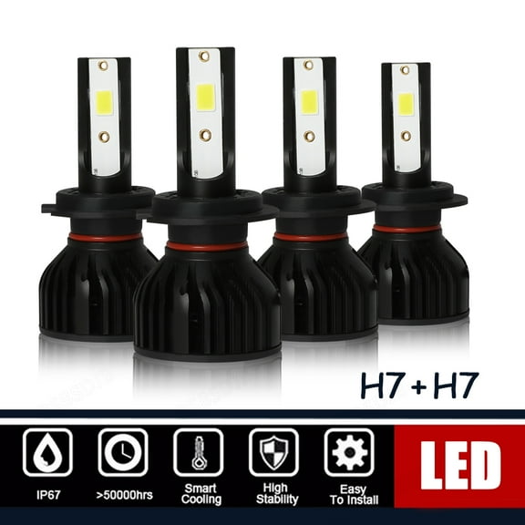 BSBSDJB For Hyundai Kona 2019-2021 LED Headlight Bulbs H7 H7 High Low Beam, 6000K White