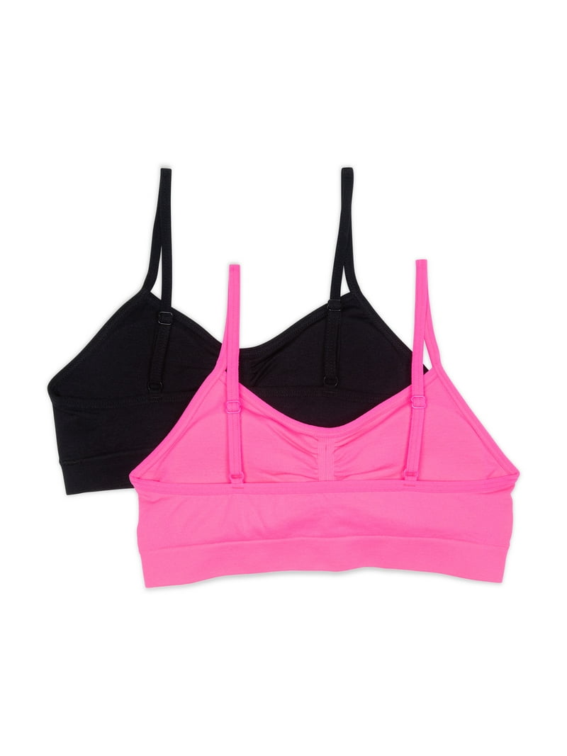 Maidenform Sweet Nothings Girls Ruched Crop Seamless Bra, 2-Pack