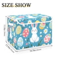 thumbnail image 5 of Yayeee Collapsible Cube Storage Bin with Lid Fabric Closet Decorative Basket with Handles, Blue Easter Bunny, 5 of 7