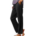 thumbnail image 2 of yunLCZ Pants for Women High Waisted Women's Spring And Summer Casual Cotton And Linen Long Pants, 2 of 4