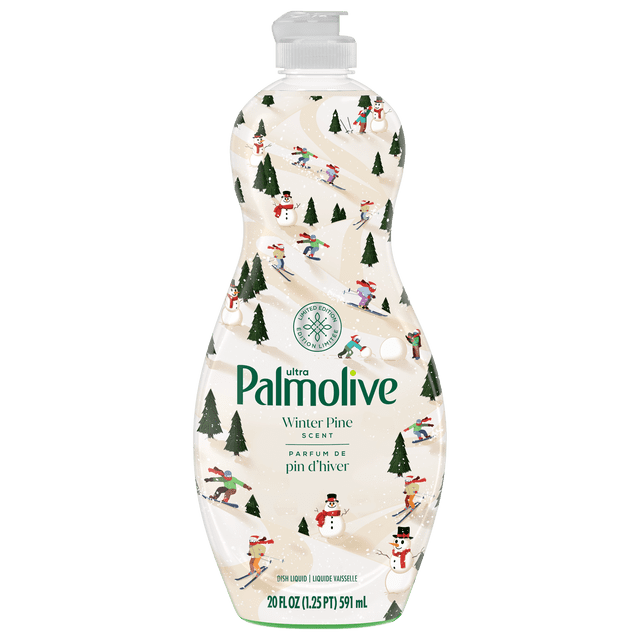 Palmolive Ultra Strength Liquid Dish Soap, Limited Edition Winter Pine Scent, 20 fl oz Bottle