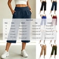 thumbnail image 3 of LumiAtelier Womens Stretch Fleece Cropped Pants Elastic Drawstring Waist Loose Casual Pants With Side Pockets, 3 of 9